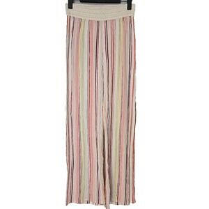 bebop Striped Gauzy Pull On Pallazo Pants Junior SMALL S